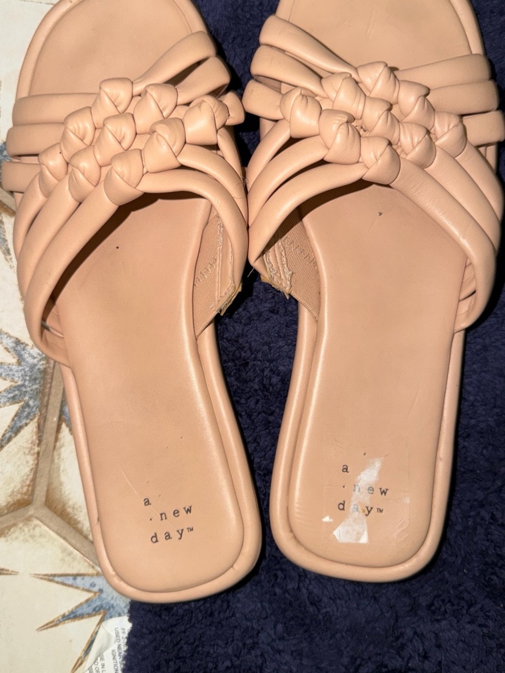 a new day Blush Braided Slide Sandals - Women